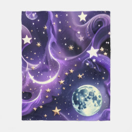 Dreamy Lavender Celestial Moon Blanket – Luxury Se Fleecedecke