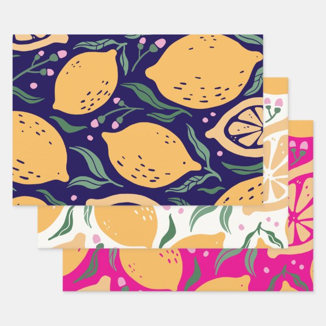 Dreamy Lemons Geschenkpapier Set (Set)