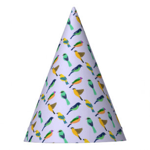 Dreamy Lila Sky Colorful Bird Partyhütchen