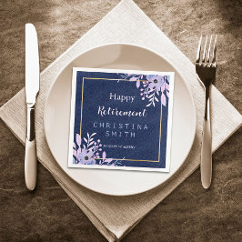 Dreamy Lilac Pastel Watercolor Retirement Party Serviette