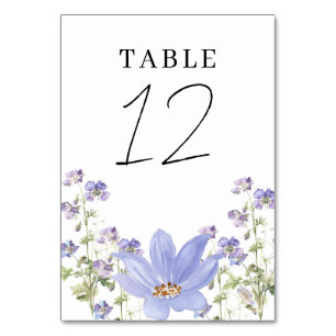 Dreamy Lilac Wedding Table Place Number Tischnummer