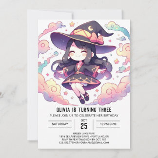 Dreamy Magical Wizard Geburtstag Einladung