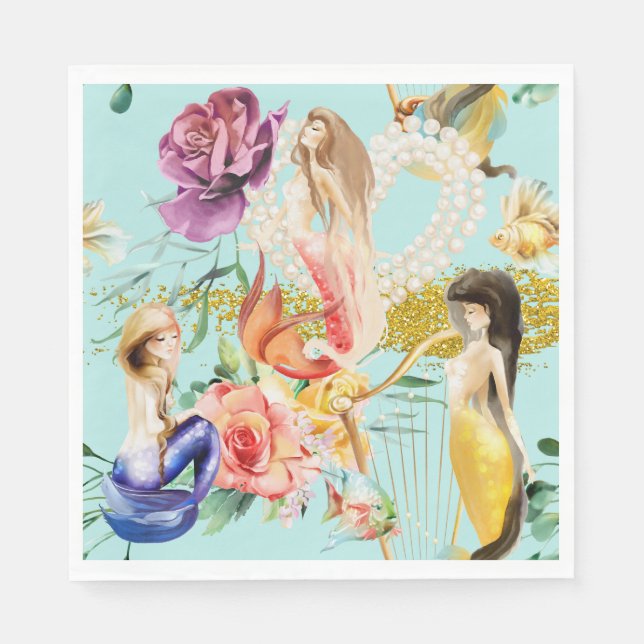 Dreamy Mermaid Serviette (Vorderseite)