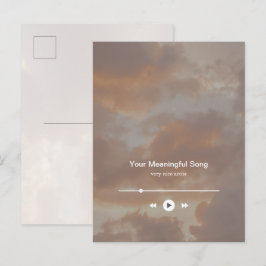 Dreamy Minimalist Music Player and favorite song Postkarte