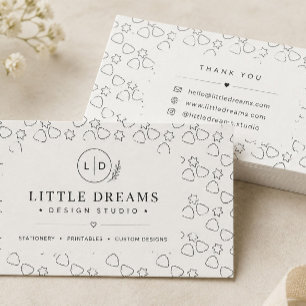 Dreamy Minimalistisch Sky Pattern Business Card Visitenkarte