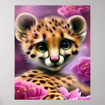 Dreamy Mit Augen Baby Cheetah