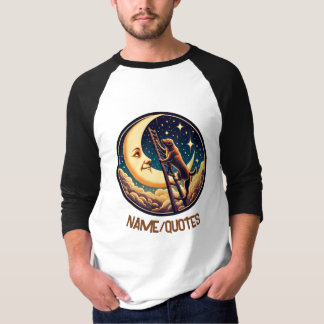 Dreamy Moon & Dog Climbing Ladder T-Shirt