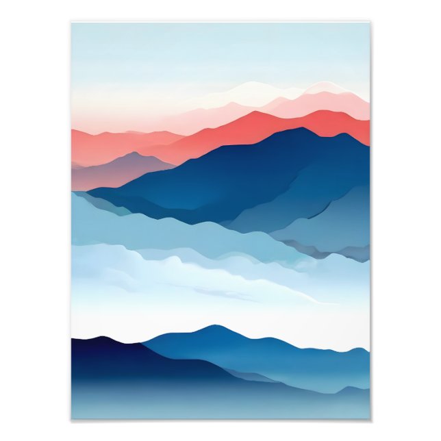 Dreamy Mountain Landschaft Fotodruck (Vorne)