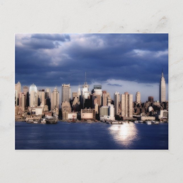 Dreamy New York Skyline Postcard Postkarte (Vorderseite)