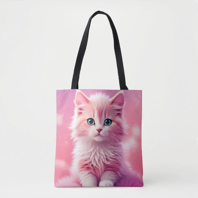Dreamy Niedlich Fluffy Pink Kitty Cat (Vorderseite)