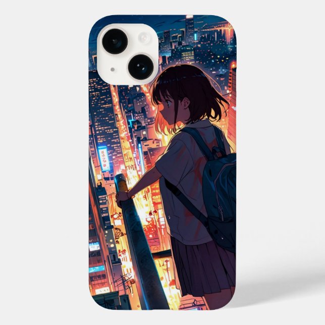 Dreamy Night City Case-Mate iPhone Hülle (Rückseite)