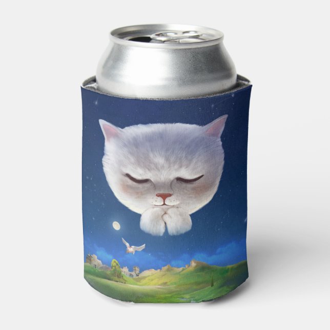Dreamy Night Sky mit Cat Dosenkühler (Kanne Vorderseite)