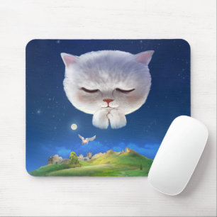 Dreamy Night Sky mit Cat Mousepad