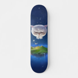 Dreamy Night Sky mit Cat Skateboard