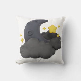 Dreamy Night Sky Pillow Moon, Stars und Wolken Kissen