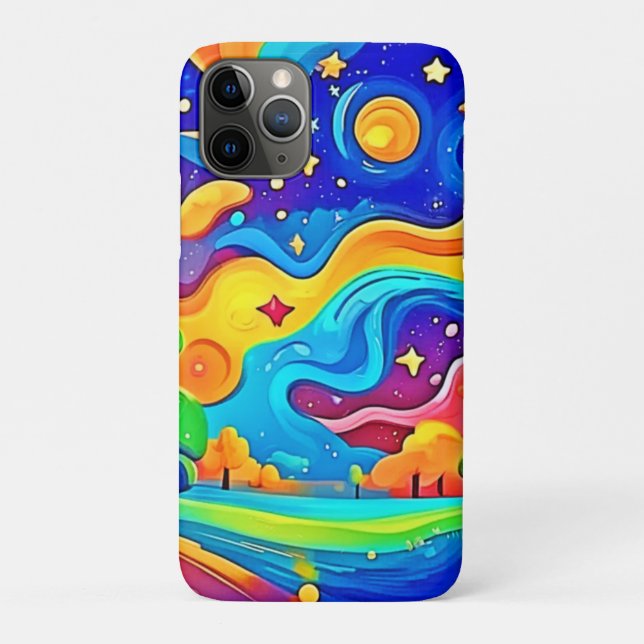Dreamy Night: Starry Landscape Case-Mate iPhone Hülle (Rückseite)