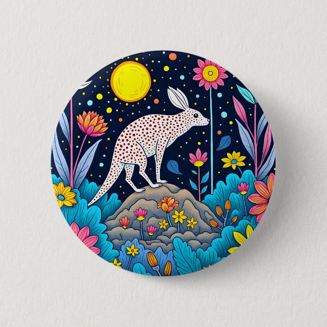 Dreamy Nighttime Forest Button (Vorderseite)