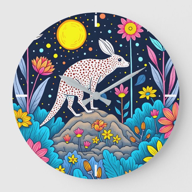 Dreamy Nighttime Forest Große Wanduhr (Vorderseite)