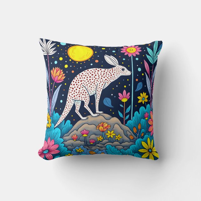 Dreamy Nighttime Forest Kissen (Vorderseite)