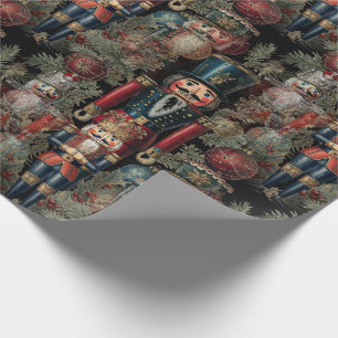 Dreamy Nutcracker Christmas Deep Blue Geschenkpapier