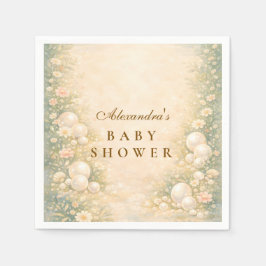 Dreamy Ocean Pearl Nursery Baby Shower Serviette