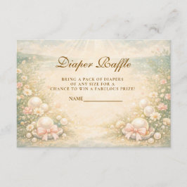 Dreamy Ocean Pearl Nursery Diapper Raffle Begleitkarte