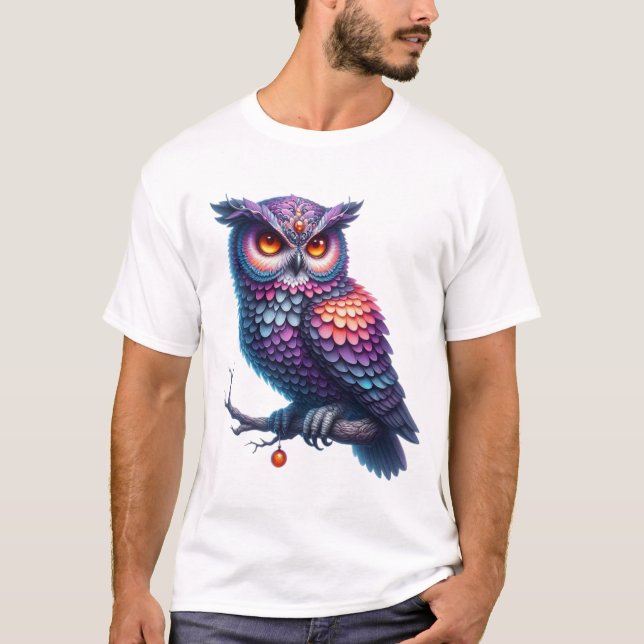 Dreamy Owl Magic Halloween T-Shirt (Vorderseite)