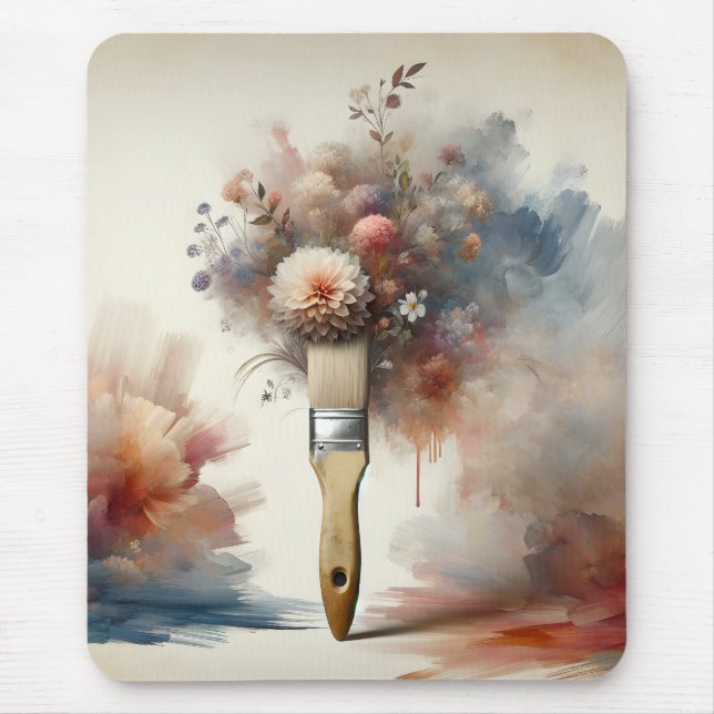 Dreamy Paintbrush Blume Bunch Mousepad (Vorne)