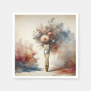 Dreamy Paintbrush Blume Bunch Serviette