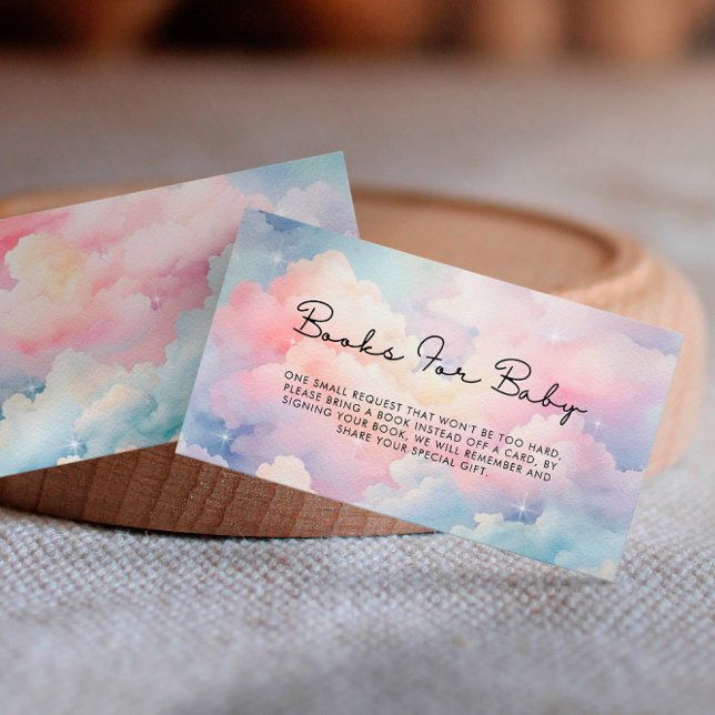Dreamy Pastel Books für Babydusche Begleitkarte (Von Creator hochgeladen)