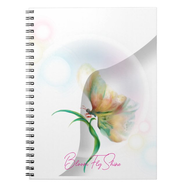 Dreamy Pastel Butterfly Notebook Notizblock (Vorderseite)