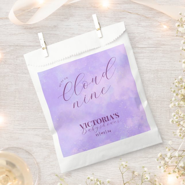 Dreamy Pastel Cloud Nine Baby Dusche Geschenktütchen (Ausgeschnitten)