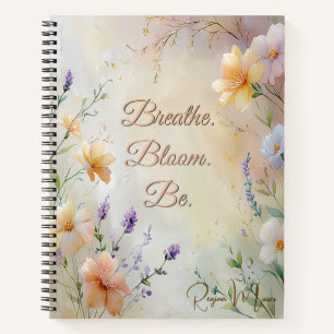 Dreamy Pastel Floral w/Modern Elegantes Script Notizbuch