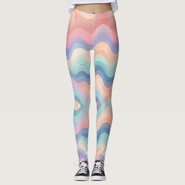 Dreamy Pastel Gradient Leggings (Vorderseite)