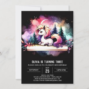 Dreamy Pastel Horse Birthday Einladung