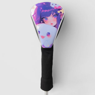 Dreamy Pastel Kawaii Magical Anime Girl Ästhetik Golf Headcover