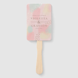 Dreamy Pastel Moderne Kunst Danke für Ihre Hochzei Fächer