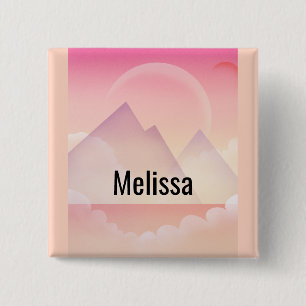 Dreamy Pastel Mountain Landschaft Button
