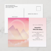 Dreamy Pastel Mountain Landschaft Einladung