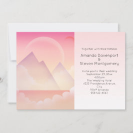Dreamy Pastel Mountain Landschaft Hochzeit Einladung