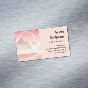 Dreamy Pastel Mountain Landschaft Magnetische Visitenkarte