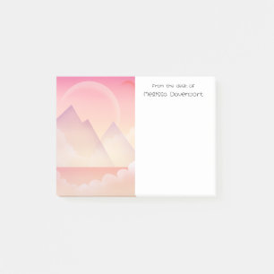 Dreamy Pastel Mountain Landschaft Post-it Klebezettel