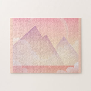 Dreamy Pastel Mountain Landschaft Puzzle