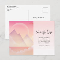 Dreamy Pastel Mountain Landschaft Save the Date