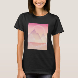 Dreamy Pastel Mountain Landschaft T-Shirt