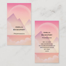 Dreamy Pastel Mountain Landschaft