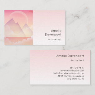 Dreamy Pastel Mountain Landschaft Visitenkarte