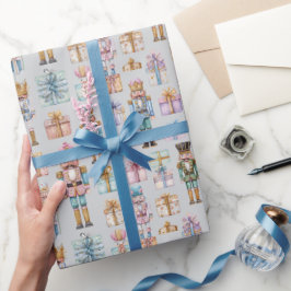 Dreamy Pastel Nutcracker Christmas Wrapping Paper Geschenkpapier