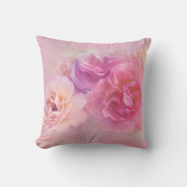 Dreamy Pastel Rose Kissen (Vorderseite)