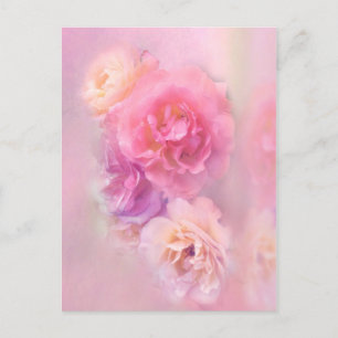 Dreamy Pastel Rose Postkarte